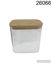 Imagen de FRASCO VIDRIO CON TAPA BAMBOO HERMETICA 12*12CM3.26